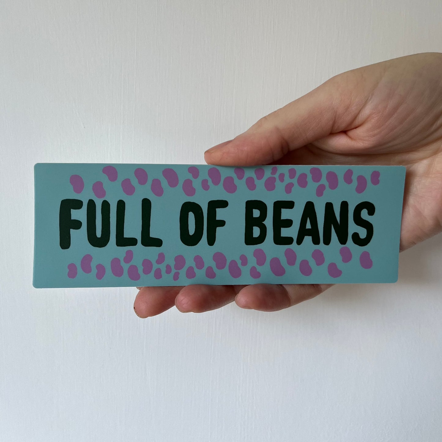 Full of Beans Mini Bumper Sticker