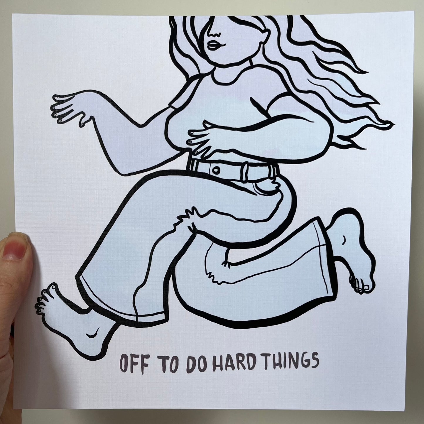 Off to Do Hard Things 8x8" Print