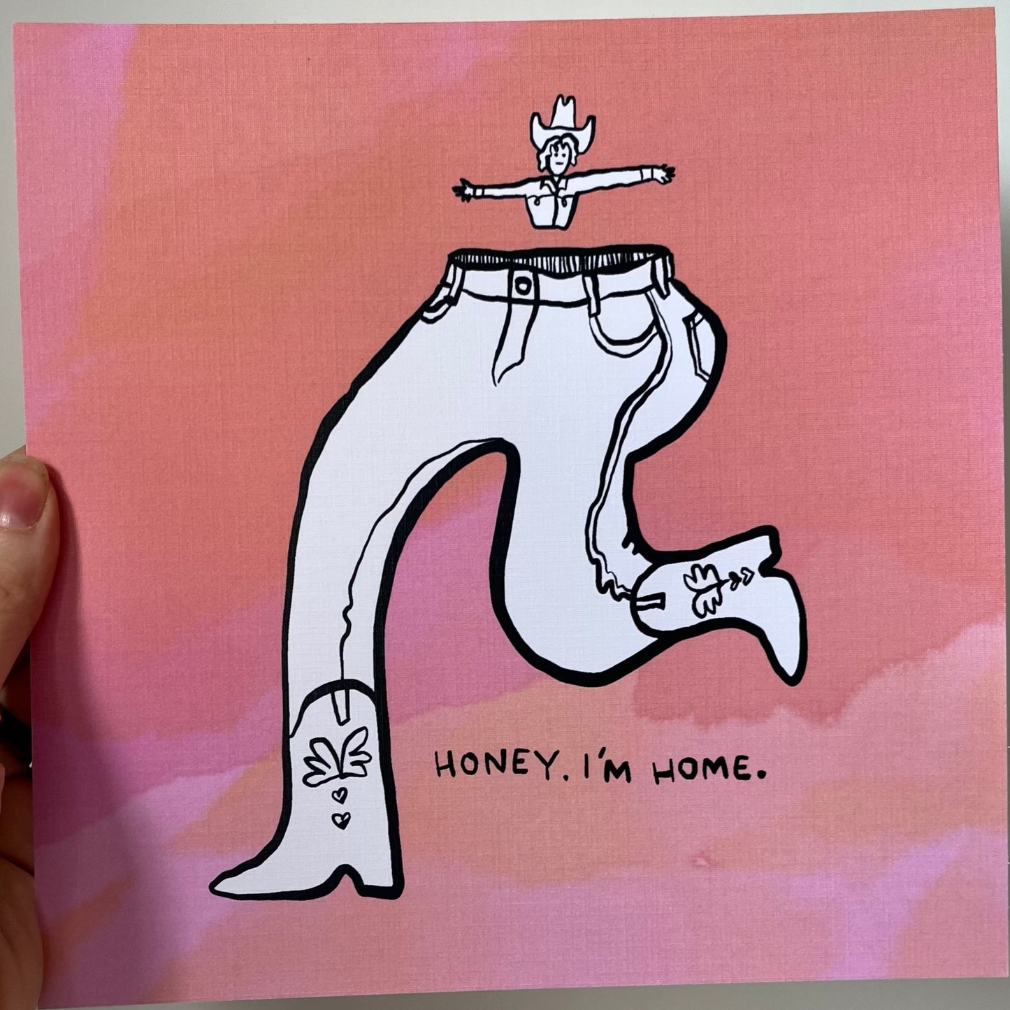 Honey I'm Home 8x8" Print
