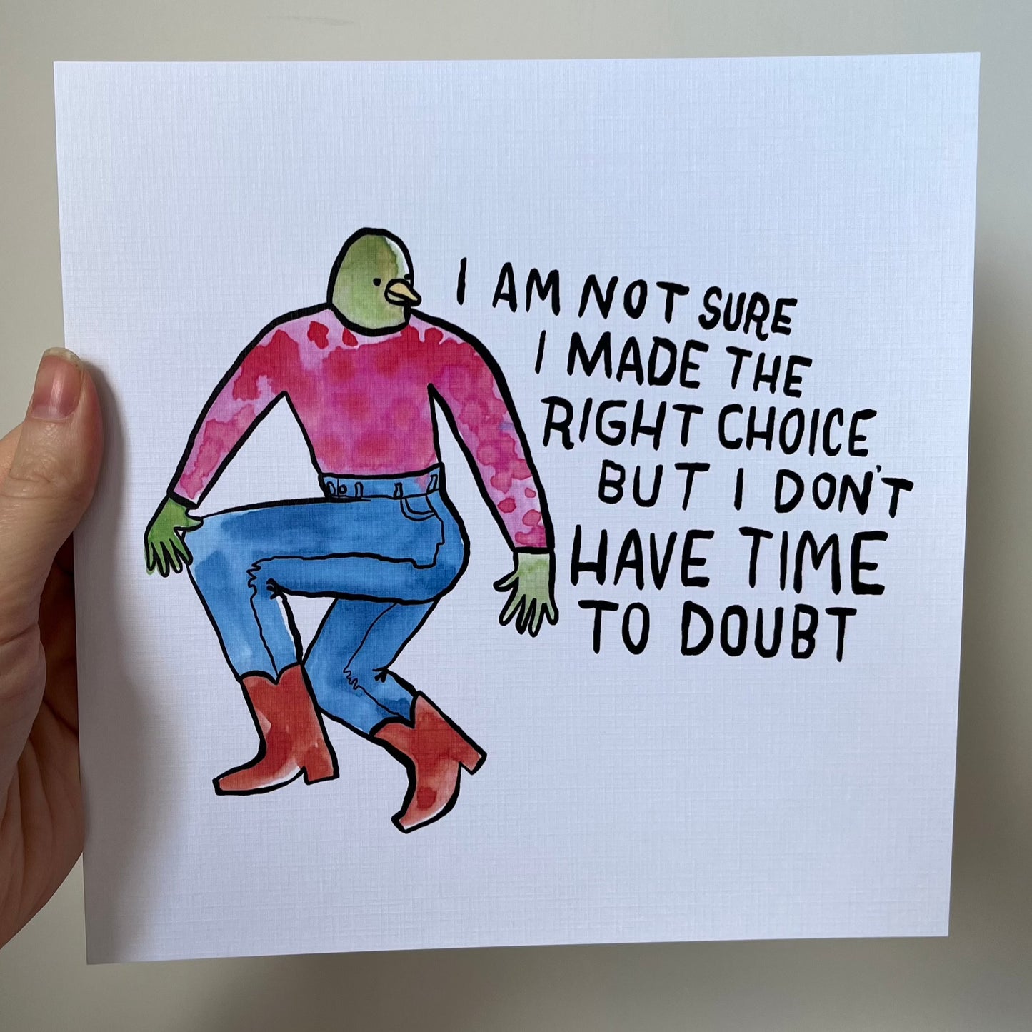 Doubt Time 8x8" Print
