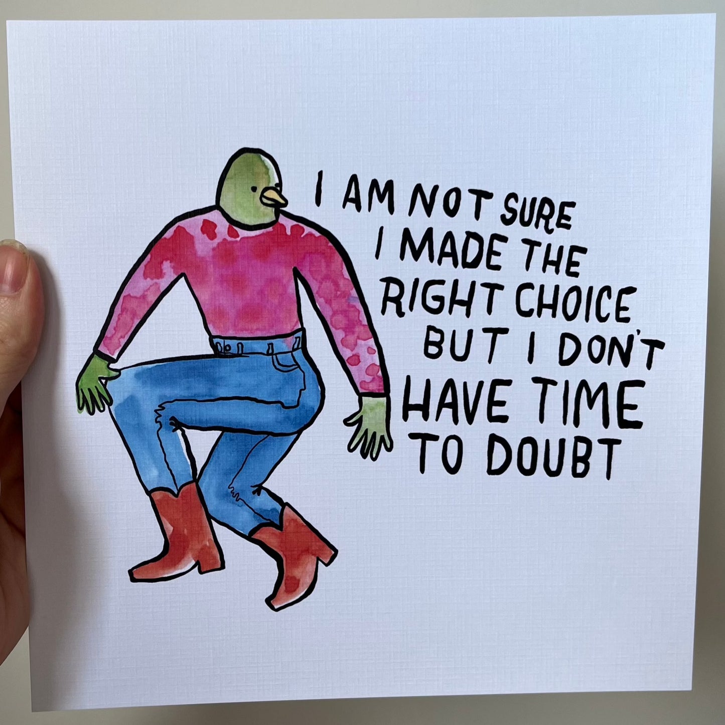 Doubt Time 8x8" Print