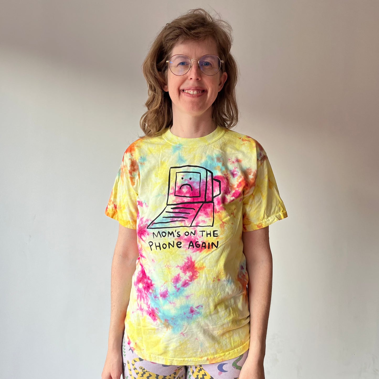 Mom's on the Phone Again Tie Dye Tee & Long Sleeve