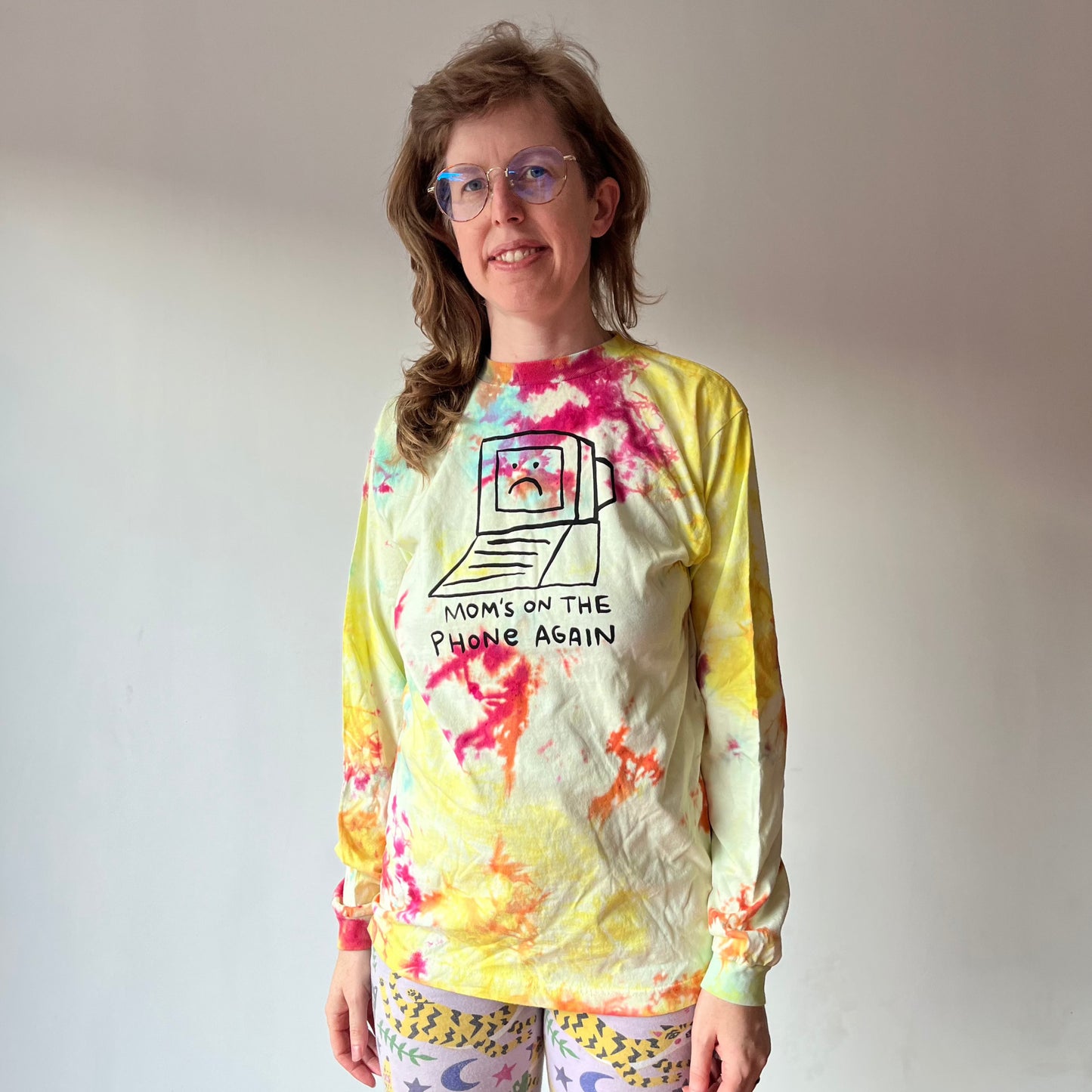 Mom's on the Phone Again Tie Dye Tee & Long Sleeve