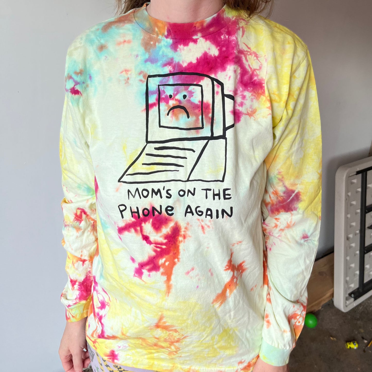 Mom's on the Phone Again Tie Dye Tee & Long Sleeve