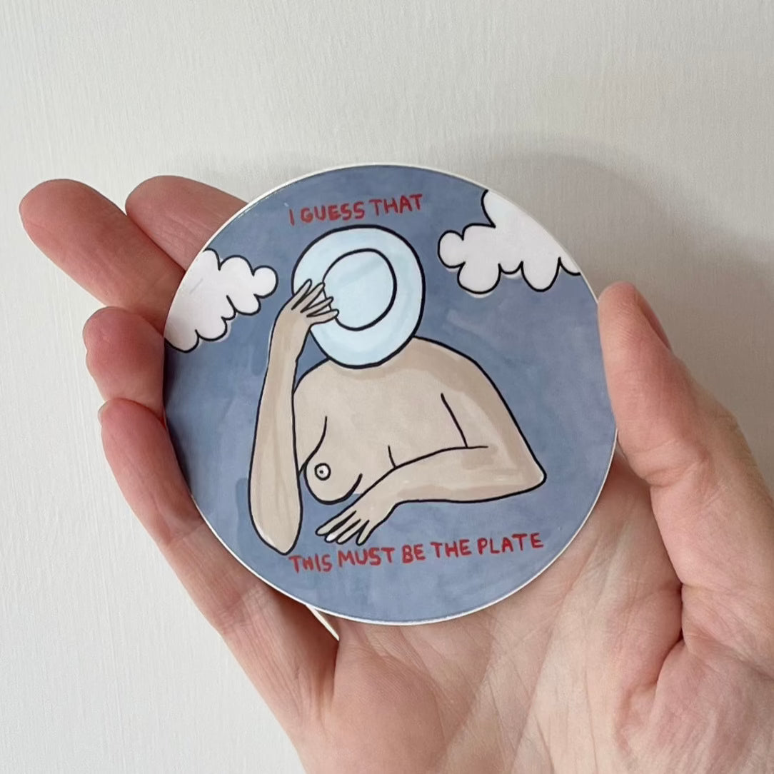 This Must Be the Plate Sticker