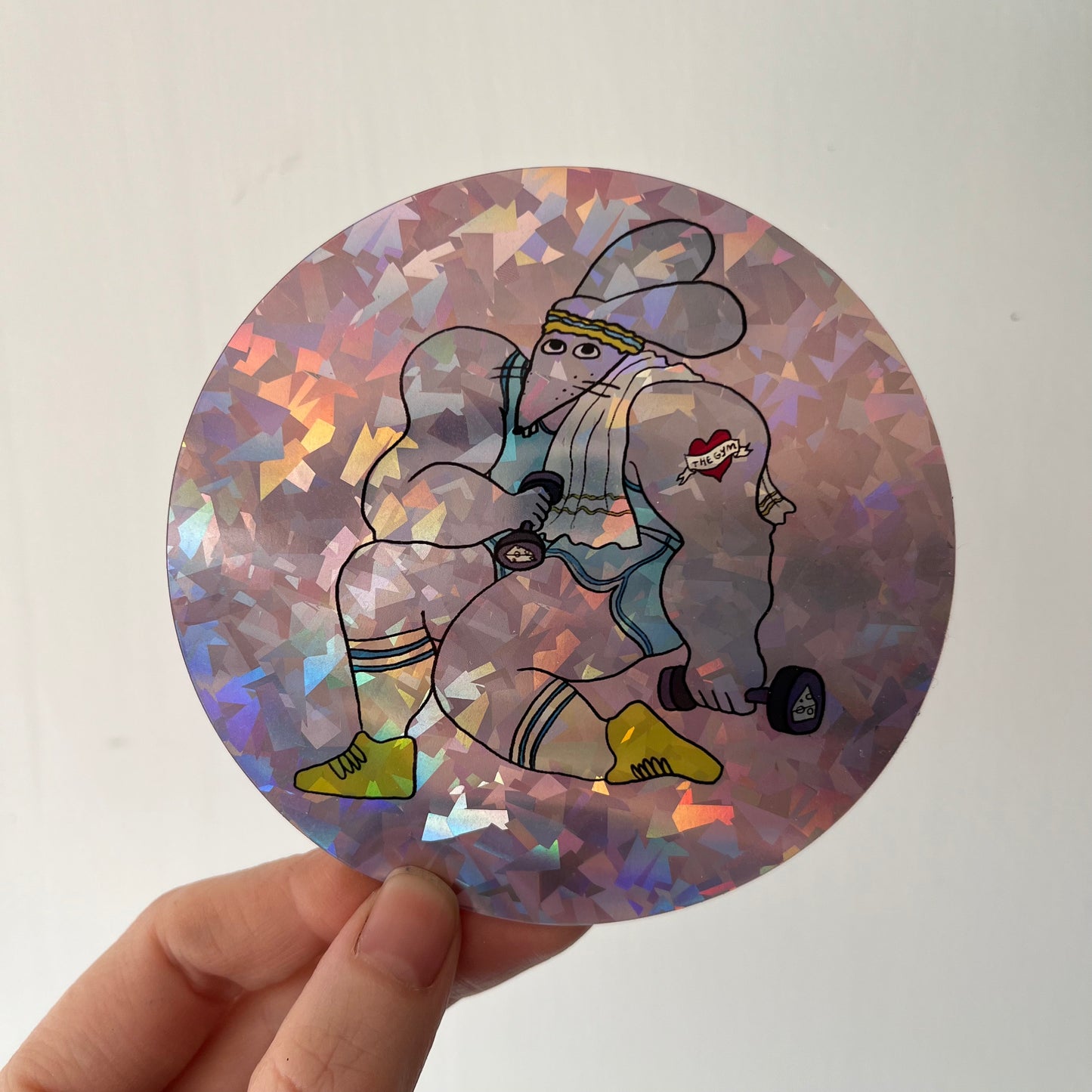 Gym Rat Hologram Sticker