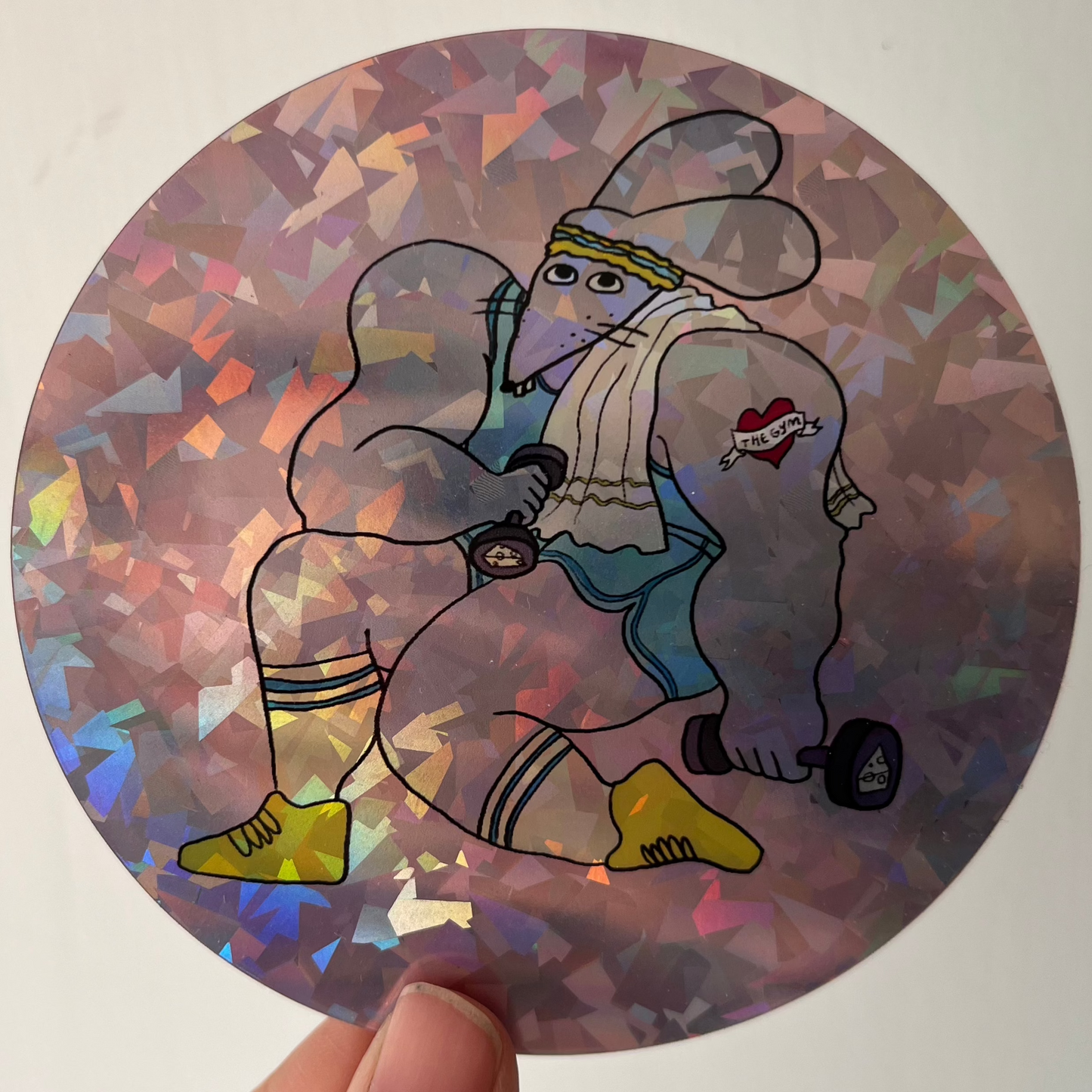 Gym Rat Hologram Sticker