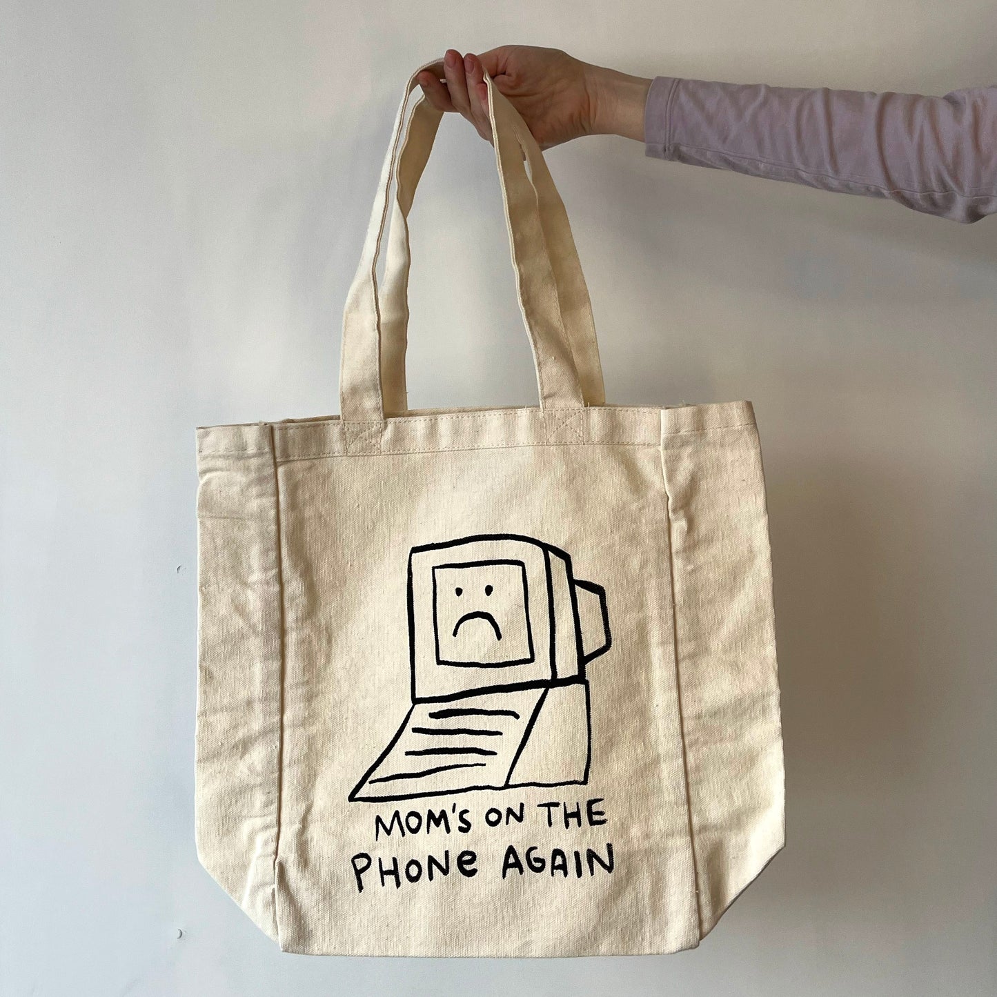 Mom's on the Phone Again Tote Bag