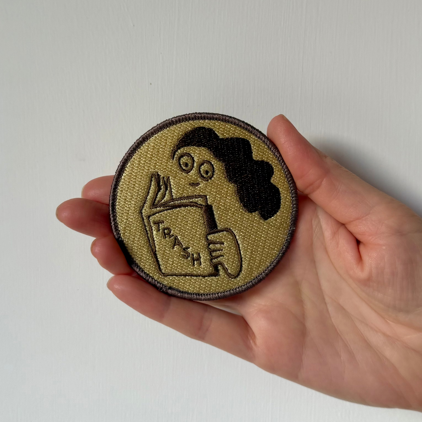 Reading Trash 3" Embroidered Patch