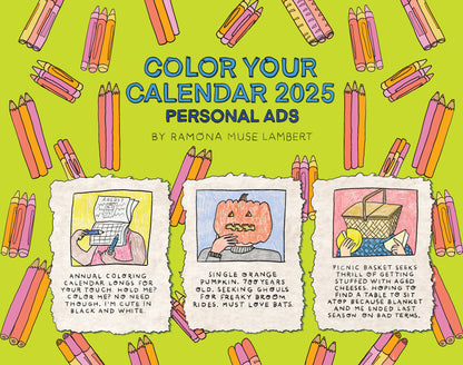 Color Your Calendar 2025: Personal Ads