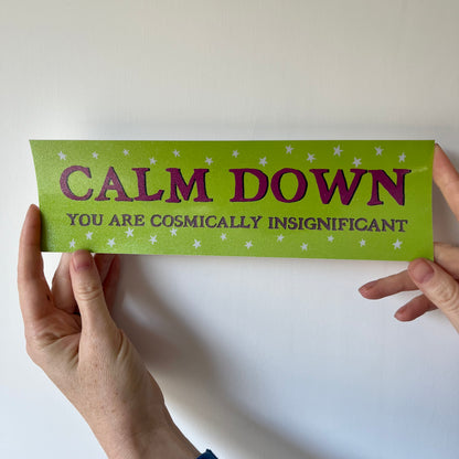 Calm Down Bumper Sticker