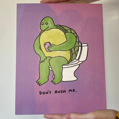 Toilet Turtle 8x10" Print
