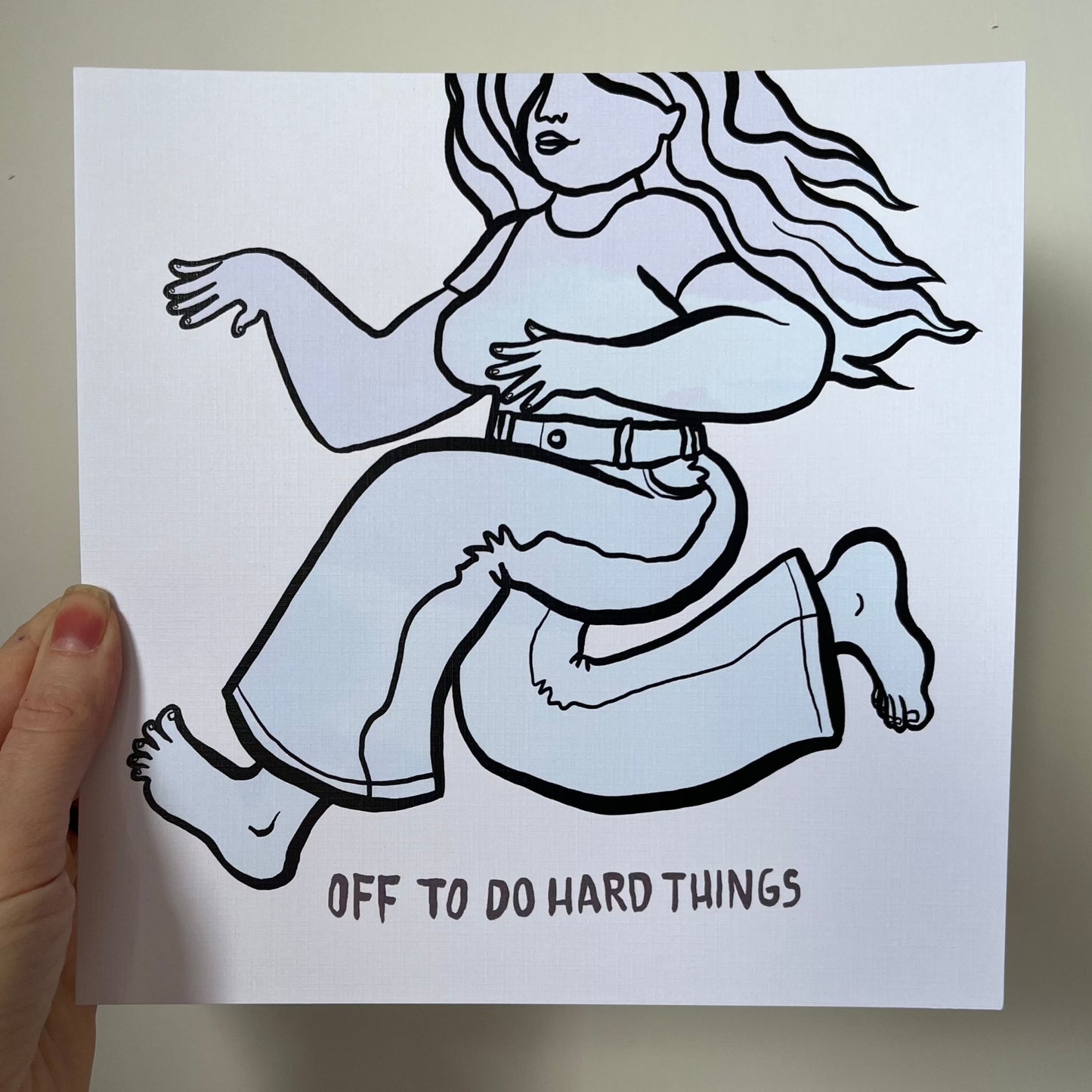 Off to Do Hard Things 8x8" Print
