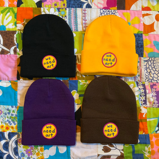 We Need Art Beanie (Yellow Patch)