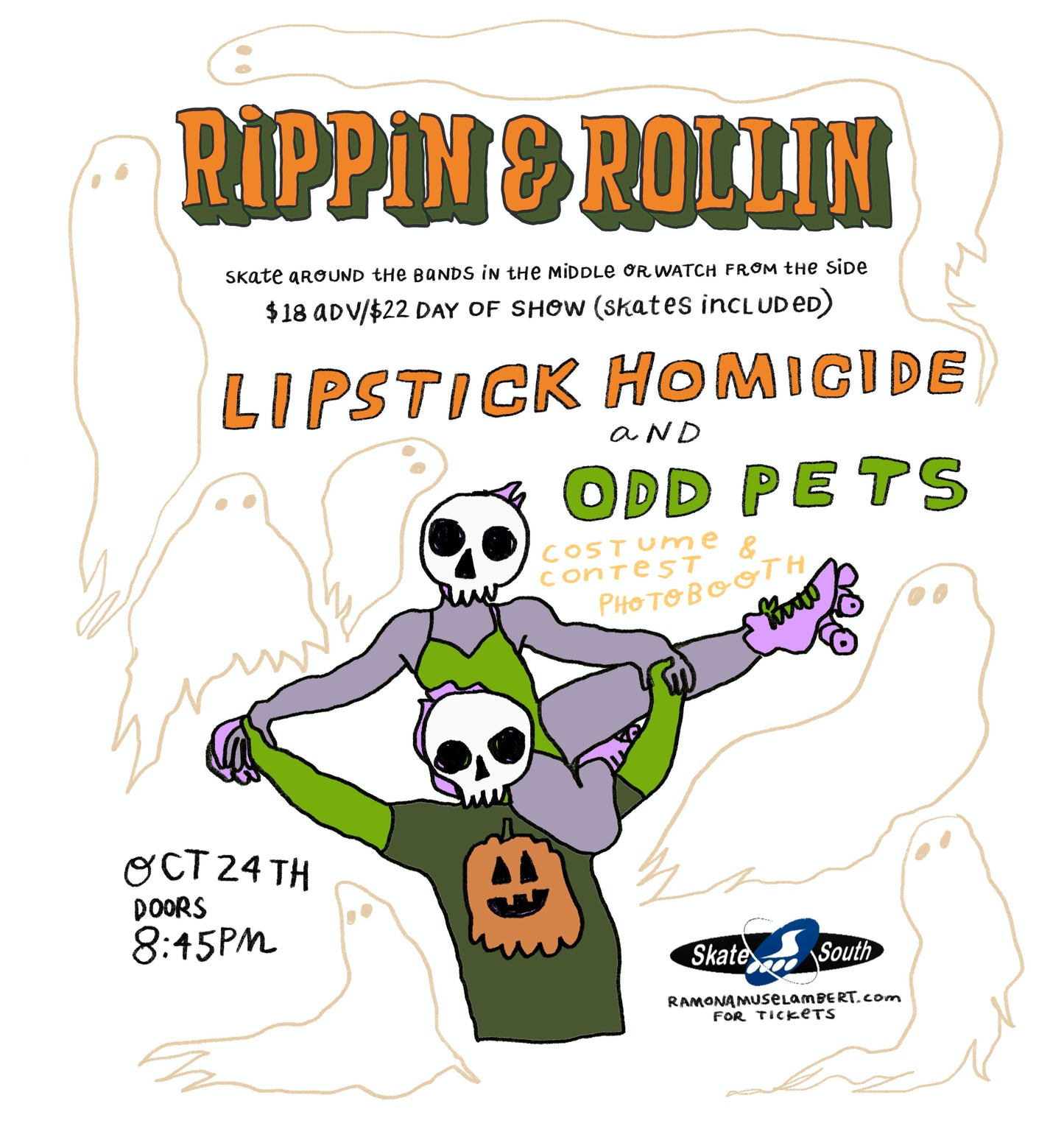 Tickets to Rippin' & Rollin' on Oct 24th at Skate South