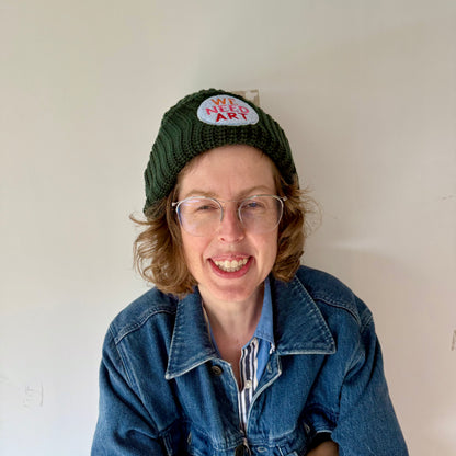 We Need Art Chunky Beanie (Blue patch)