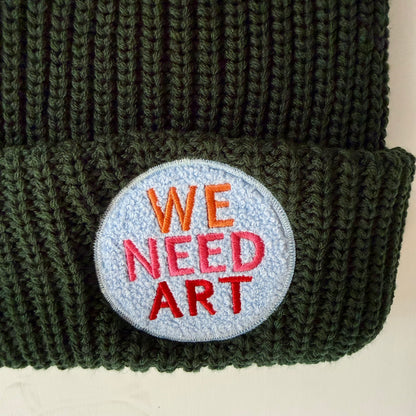 We Need Art Chunky Beanie (Blue patch)