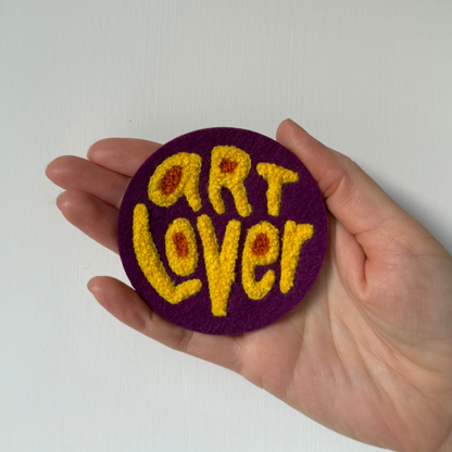 Art Lover Fuzzy Chenille 3" Embroidered Patch