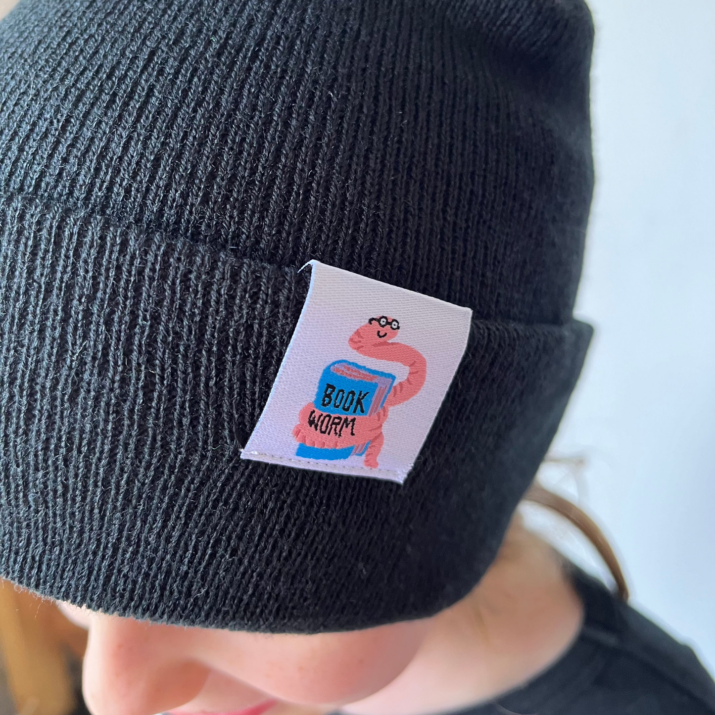 Book Worm Tag Beanie