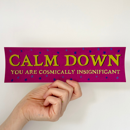 Calm Down Bumper Sticker