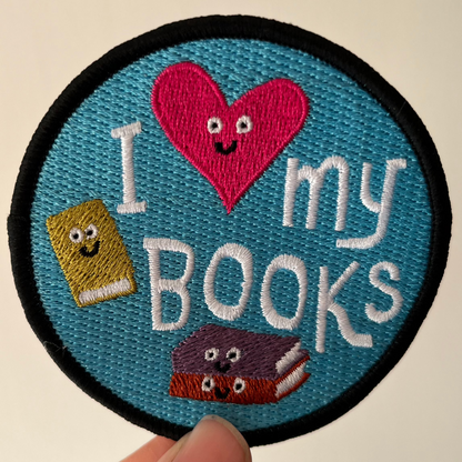 I Love My Books 3" Embroidered Patch