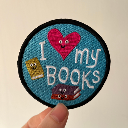 I Love My Books 3" Embroidered Patch