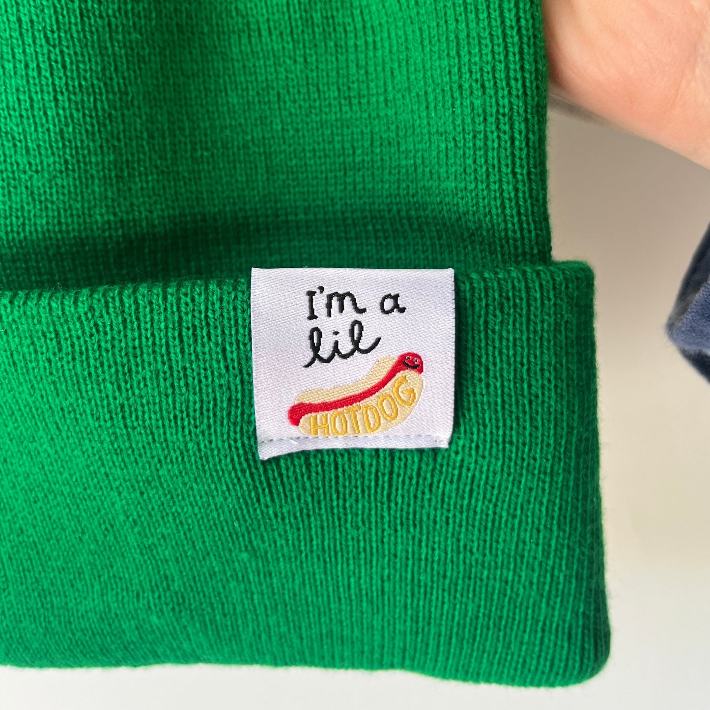 I'm a Lil Hot Dog Tag Beanie