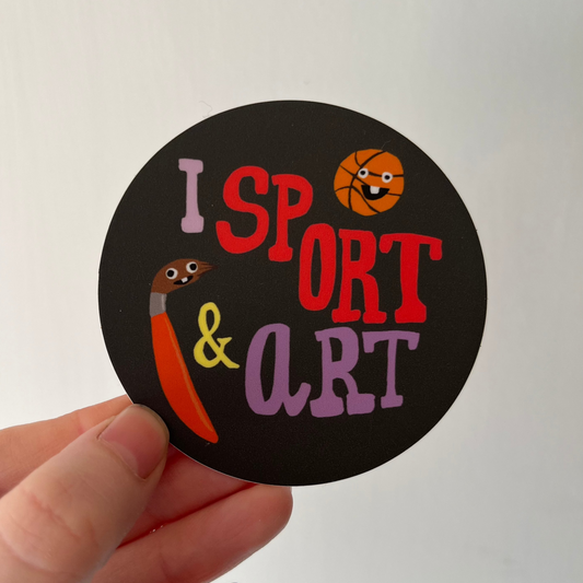 I Sport & Art Sticker