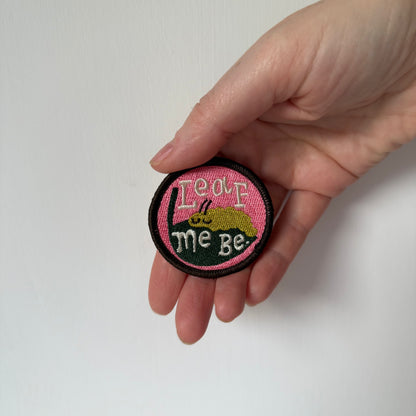 Leaf Me Be 2" Embroidered Patch