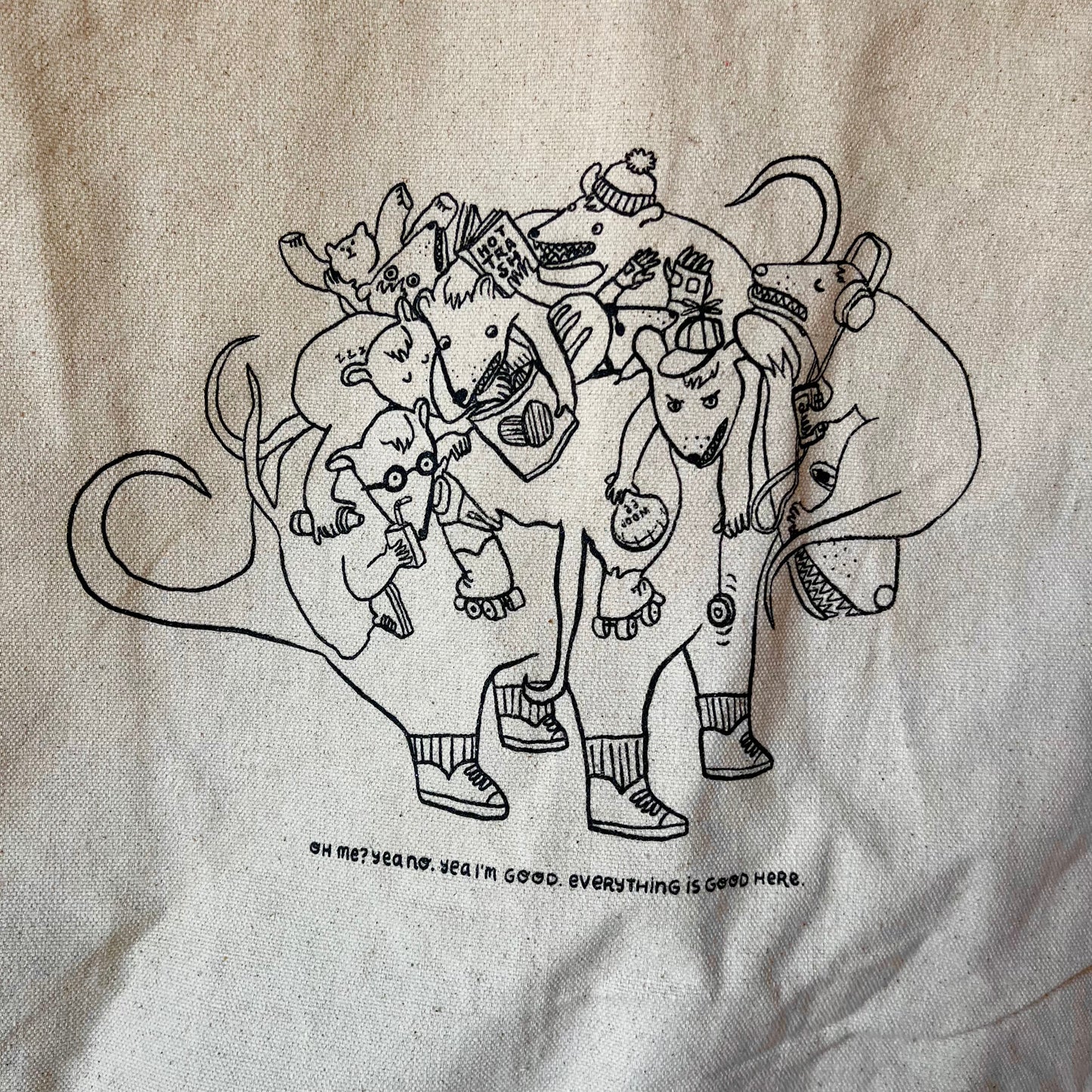 Possum Pile Tote Bag