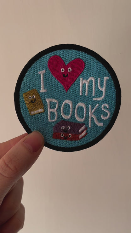 I Love My Books 3" Embroidered Patch