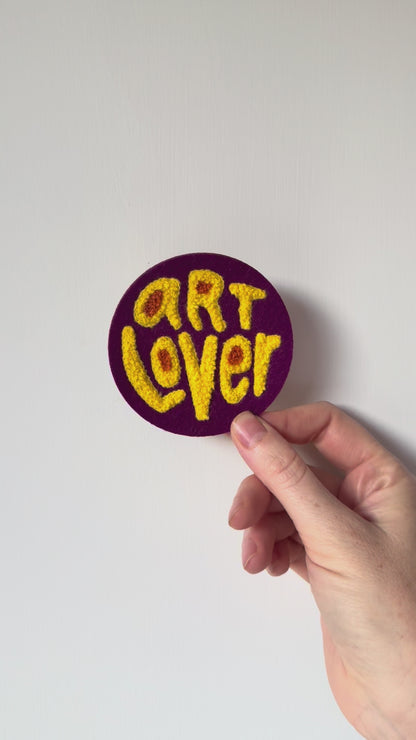 Art Lover Fuzzy Chenille 3" Embroidered Patch