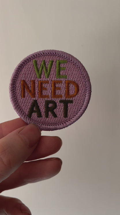 We Need Art Lilac 2" Embroidered Patch