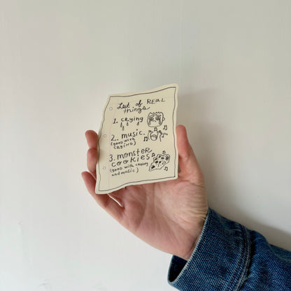 List of Real Things Sticker