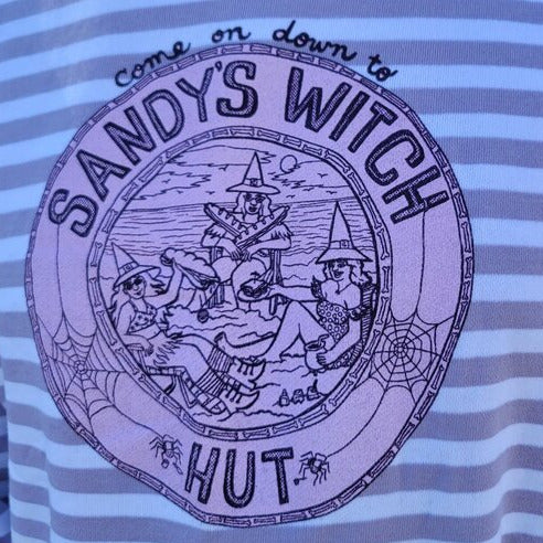 Sandy's Witch Hut Striped Sweatshirt (Size S only)