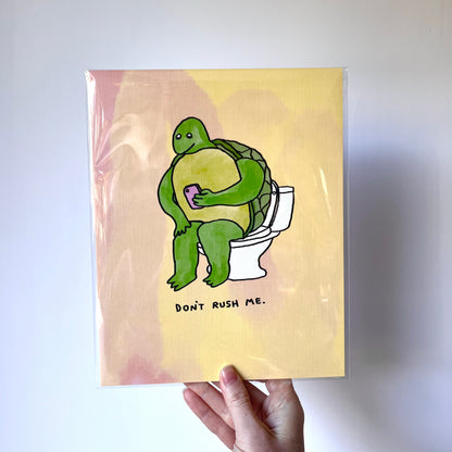 Toilet Turtle 8x10" Print