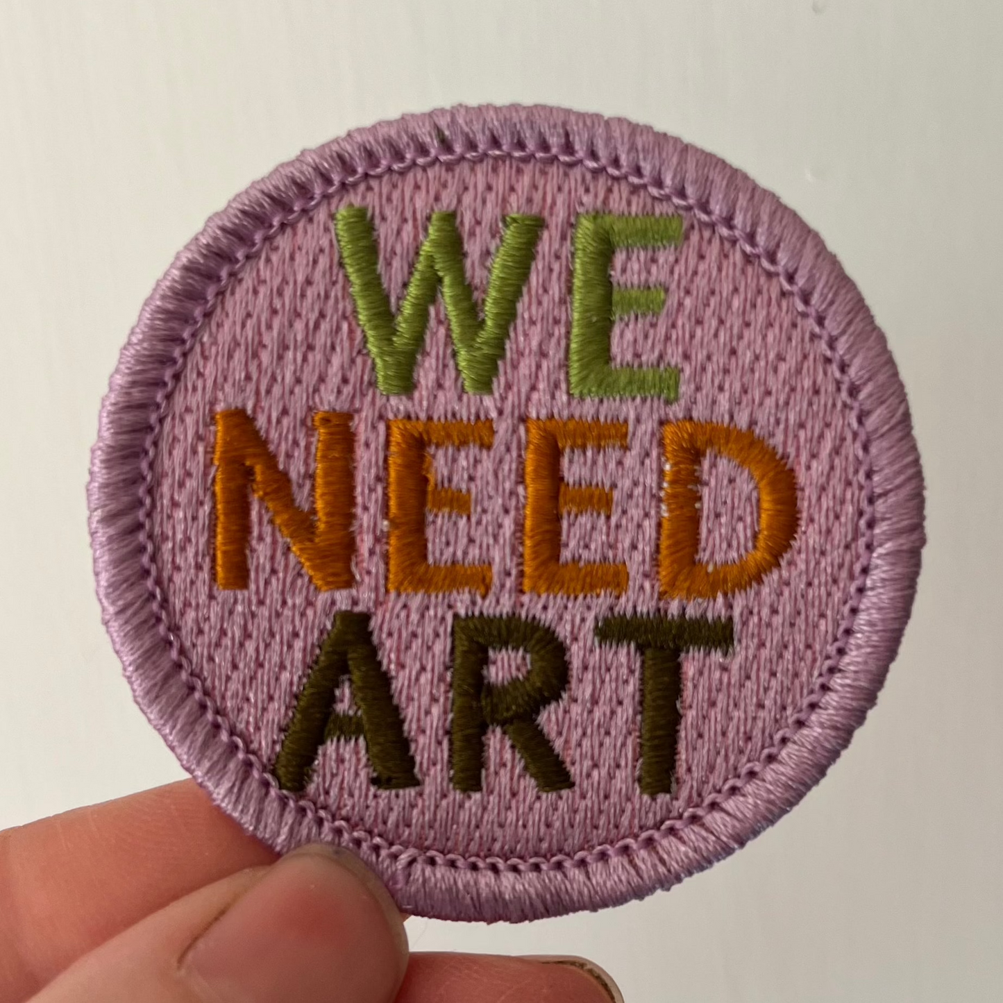 We Need Art Lilac 2" Embroidered Patch