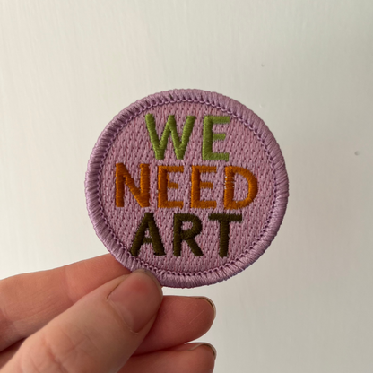 We Need Art Lilac 2" Embroidered Patch