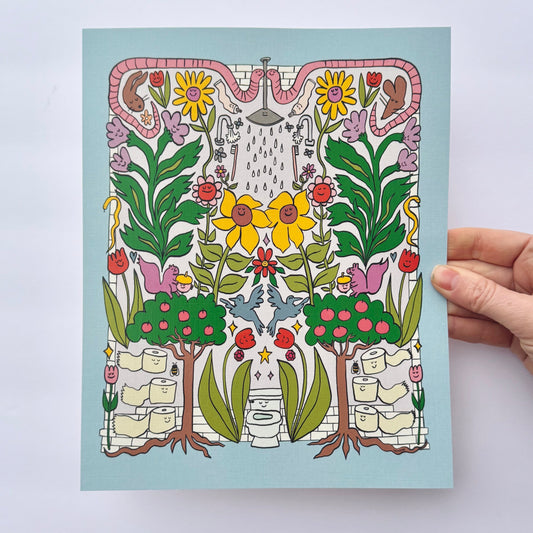 Wild Wild Bathroom 8x10" Print